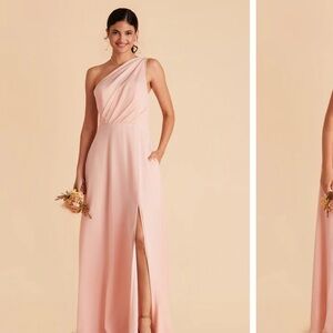 Elegant Pink One-Shoulder Dress